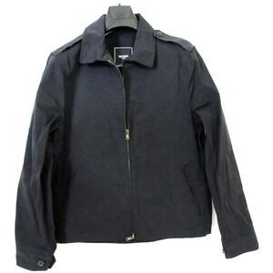 Todd Snyder Black Wax Cotton Blend Jacket Mens Strap Water Repellent Sz M/40R